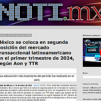 Mxico se coloca en segunda posicin del mercado transaccional latinoamericano en el primer trimestre de 2024, segn Aon y TTR